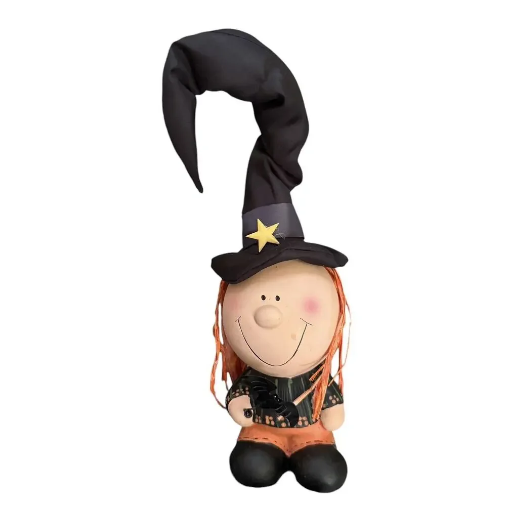 Witch Bendable Hat Magic‎ Creations Ceramic Halloween Bat Pumpkin Whimsical READ